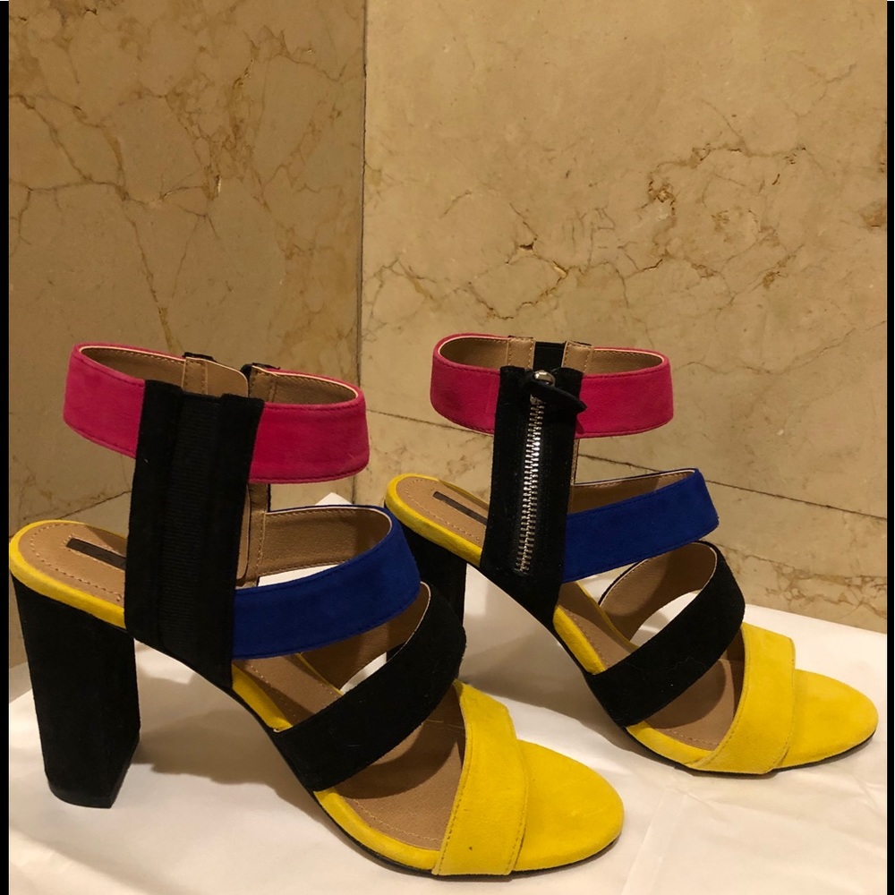 Suede Sandal-Multicolor Suede